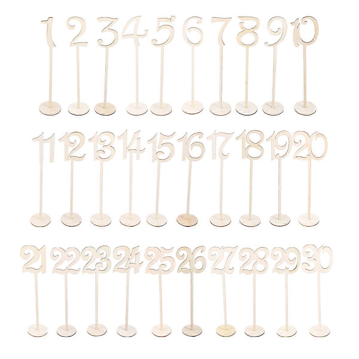 Table Numbers for Wedding Wooden Table Numbers Decoration 60Pcs Set