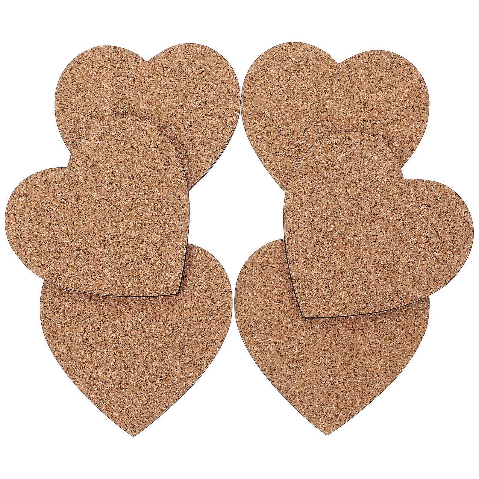 Heart Coaster Cork Coaster for Table Protection 18 Pieces Khaki Set