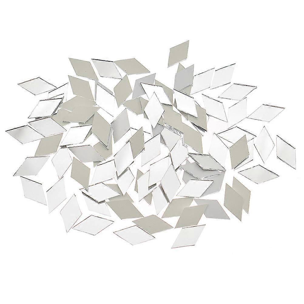 DIY Acrylic Mirror Wall Stickers for Home Decoration Silver 200Pcs