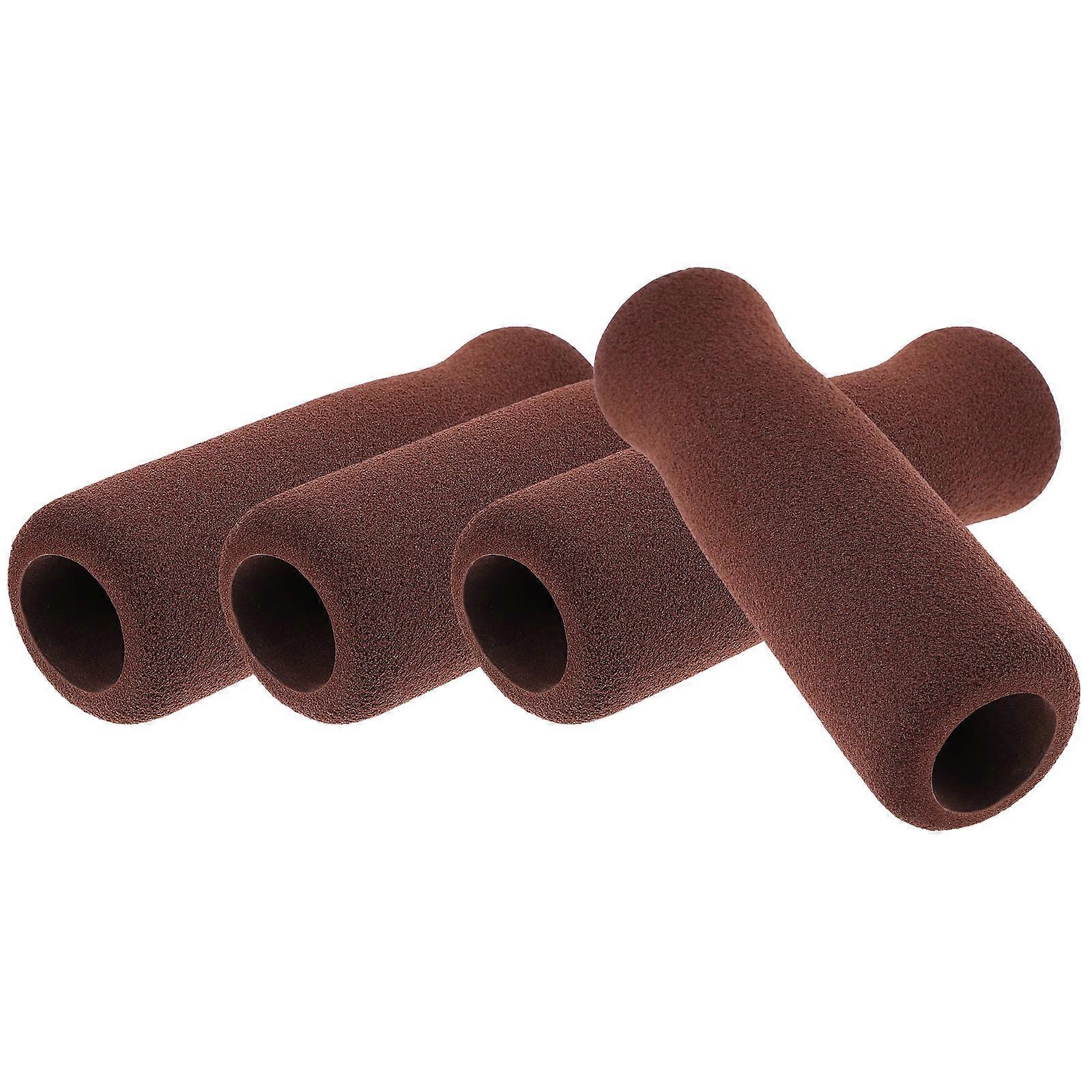Comfortable Handle Grips Chair Handle Grip for Walking Cane Handle Light Brown Sponge for Protection 4Pcs