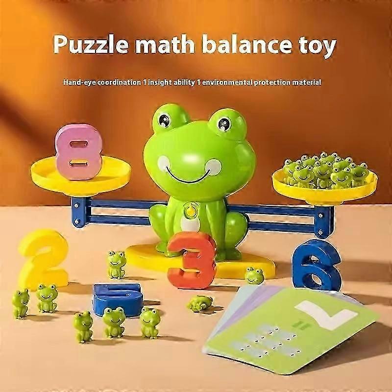 Frog Math Balance Toy Tribal Learning for Toddlers 3-5, Educational Counting Game with Numbers Cognitive