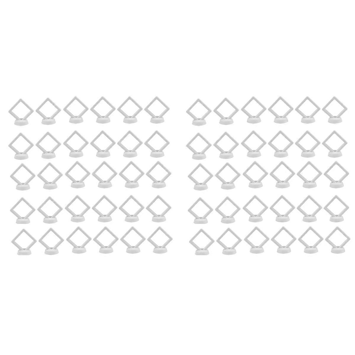 30Pcs 3D Floating Coin Display Frame Stand Storage Boxes B