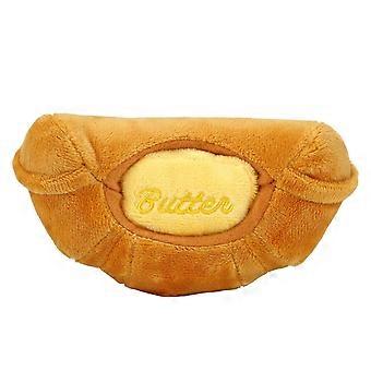 Croissant Plush Dog Toys Funny Interactive Dogs Chew Squeak Toys for Dogs Puppies Cats Kittens