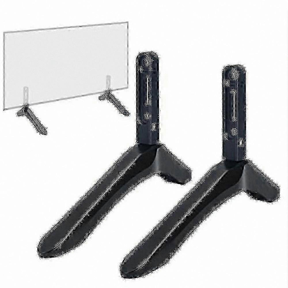 2-Pack Adjustable TV Stand Base for 32-65 Inch LCD TVs, Stable Table Mount Holder, Compatible with Most Brands, Black