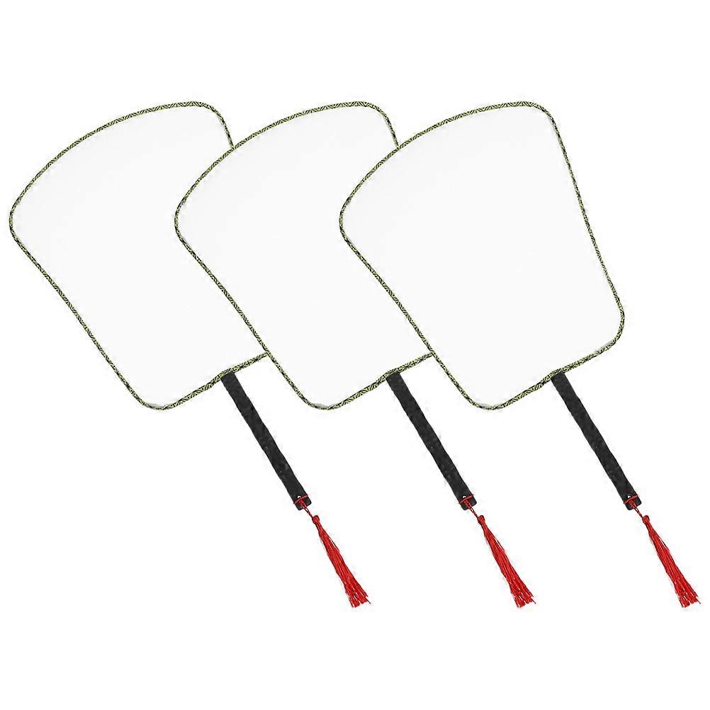 Chinese Style Hand Fan Plain Paddle Fan for DIY Art 15Pcs Multi