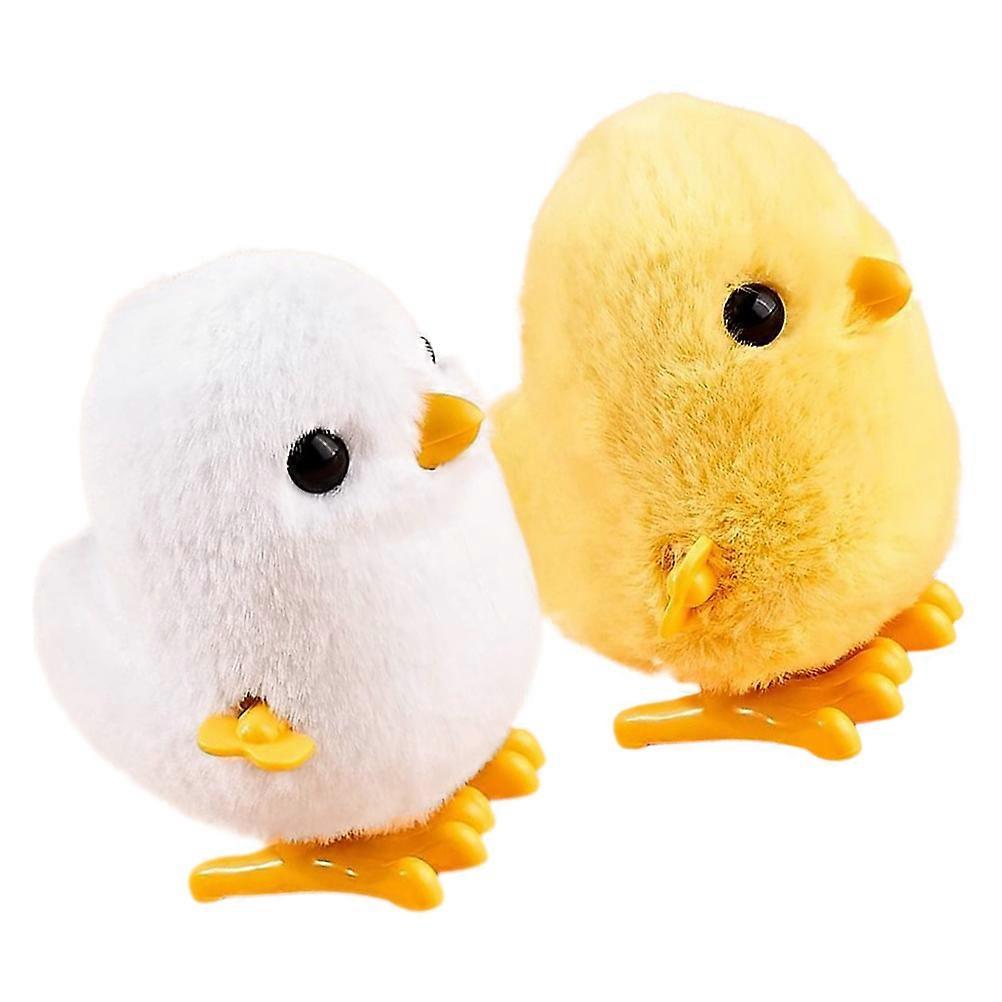 Kids Wind Up Animal Toy Durable Plush Jumping Clockwork Toy 4Pcs