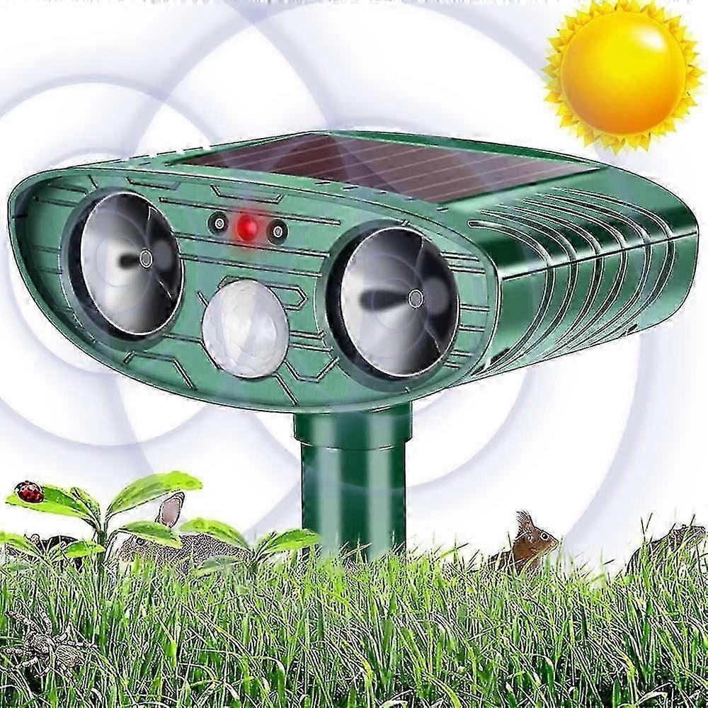 Cat Deterrent for Garden Ultrasonic Cat Scarer Solar Powered Repellent Animal Repeller Upgraded Motion Activated Sensor
