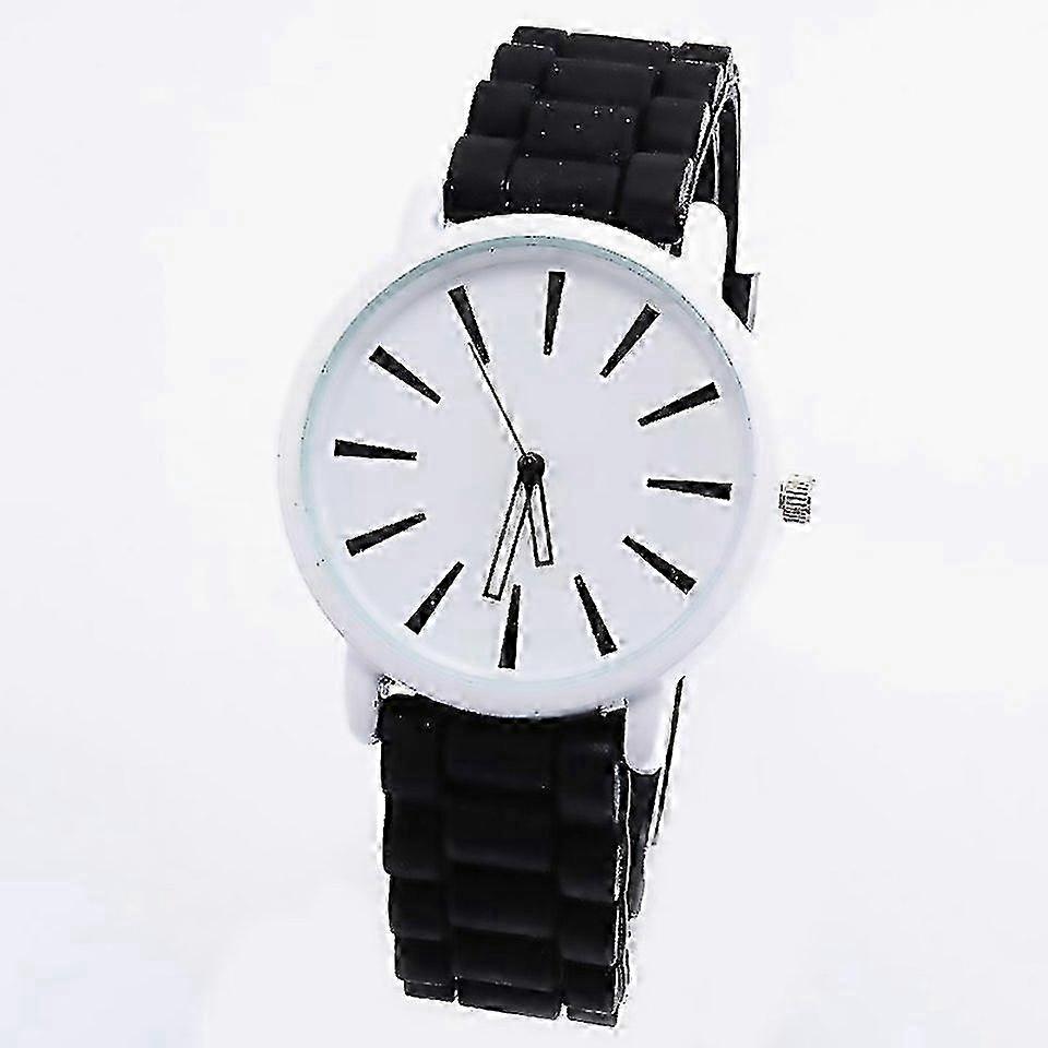 For Simple Style Round Dial Jelly Silicone Strap Quartz Watch 26s