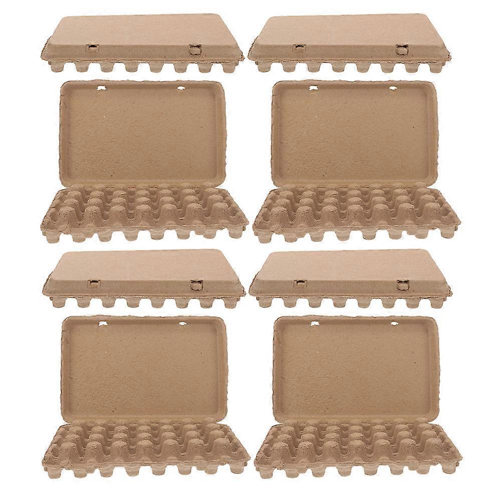 Paper Pulp Egg Carton 8Pcs Designed For Quail Eggs Ideal For Home And Restaurant Use Light Yellow Storage