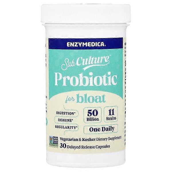 Enzymedica, SubCultureÃÂ¢ÃÂÃÂ¢ Probiotic For Bloat, 50 Billion, 30 Delayed Release Capsules
