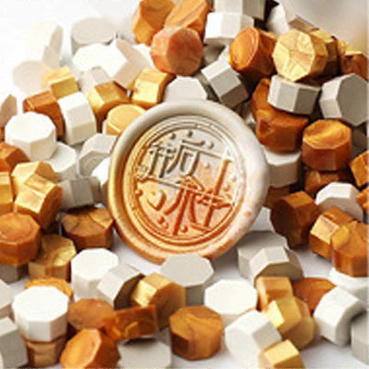 Wax Seal Beads 50Pcs Color Mixing Octagonal Wax Seal DIY Scrapbooking Stamp Craft Supplies For Envelopes