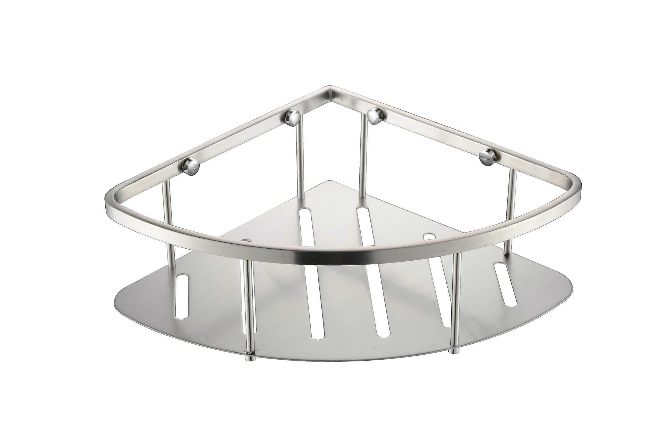 Triangular Corner Shower Caddy Stainless Steel RustResistant Bathroom Organizer Shelf, Triangular Design