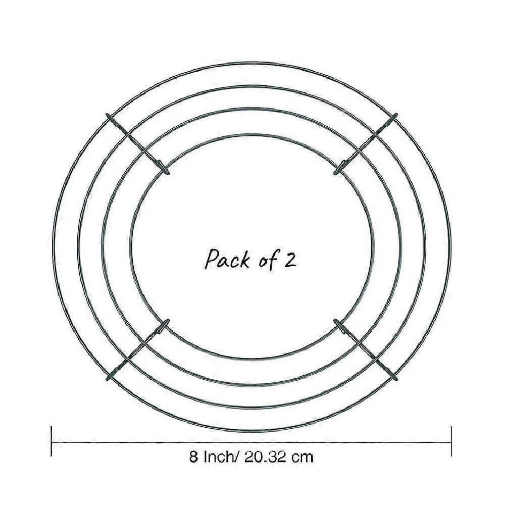 2pcs Flat Wire Wreath Ring 8-16"Christmas Crafting Floristry Making Frame Decor