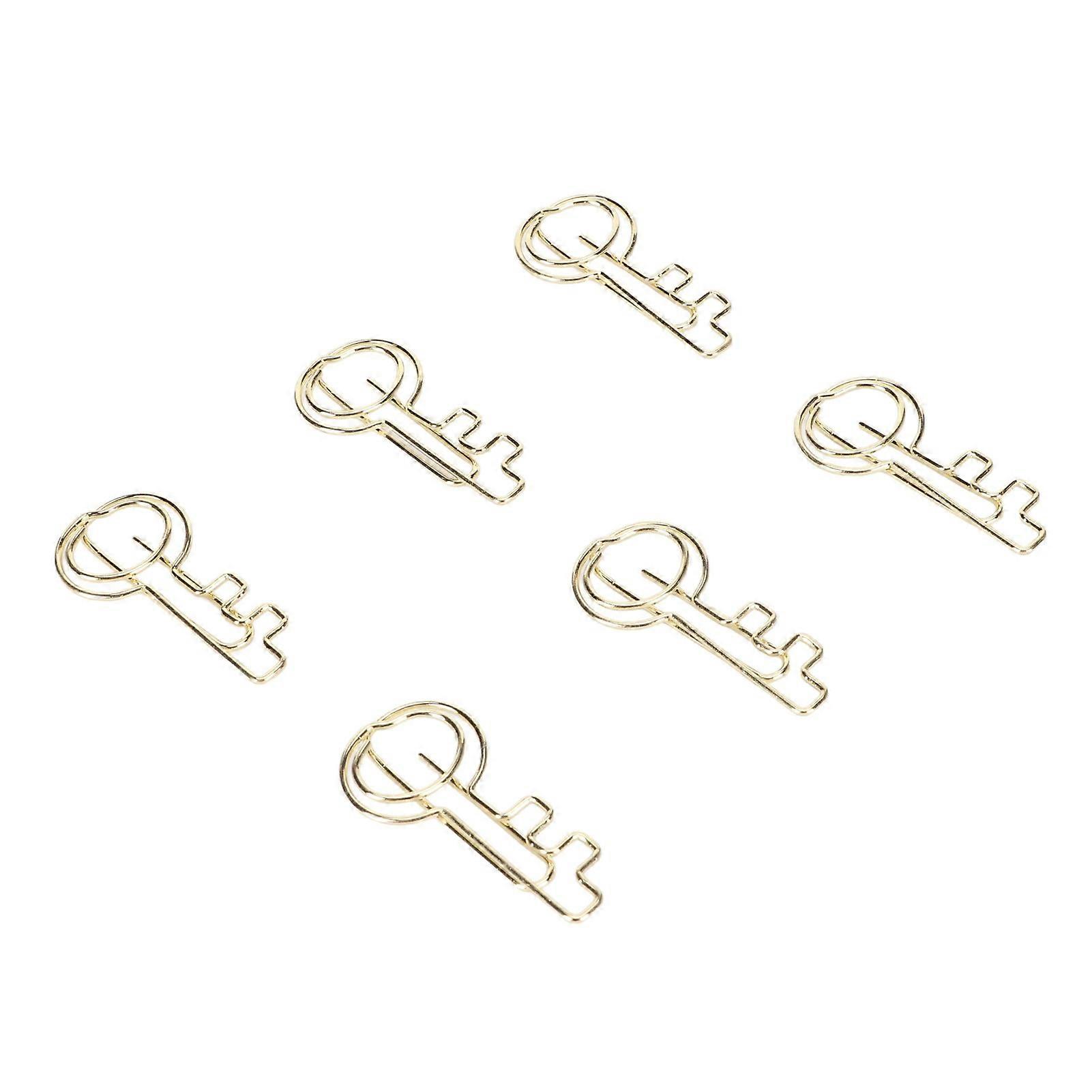40PCS Paper Clip Unique Key Shape Portable Reusable Cute Appearance Desk Accessories for Office Classroom Family 