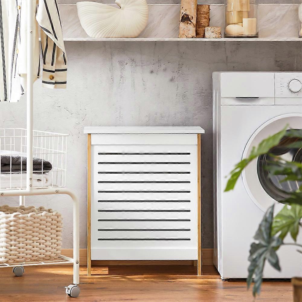SoBuy Panier à linge Boîte de rangement pour linge, FSS66-WN Blanc 50x30x60cm