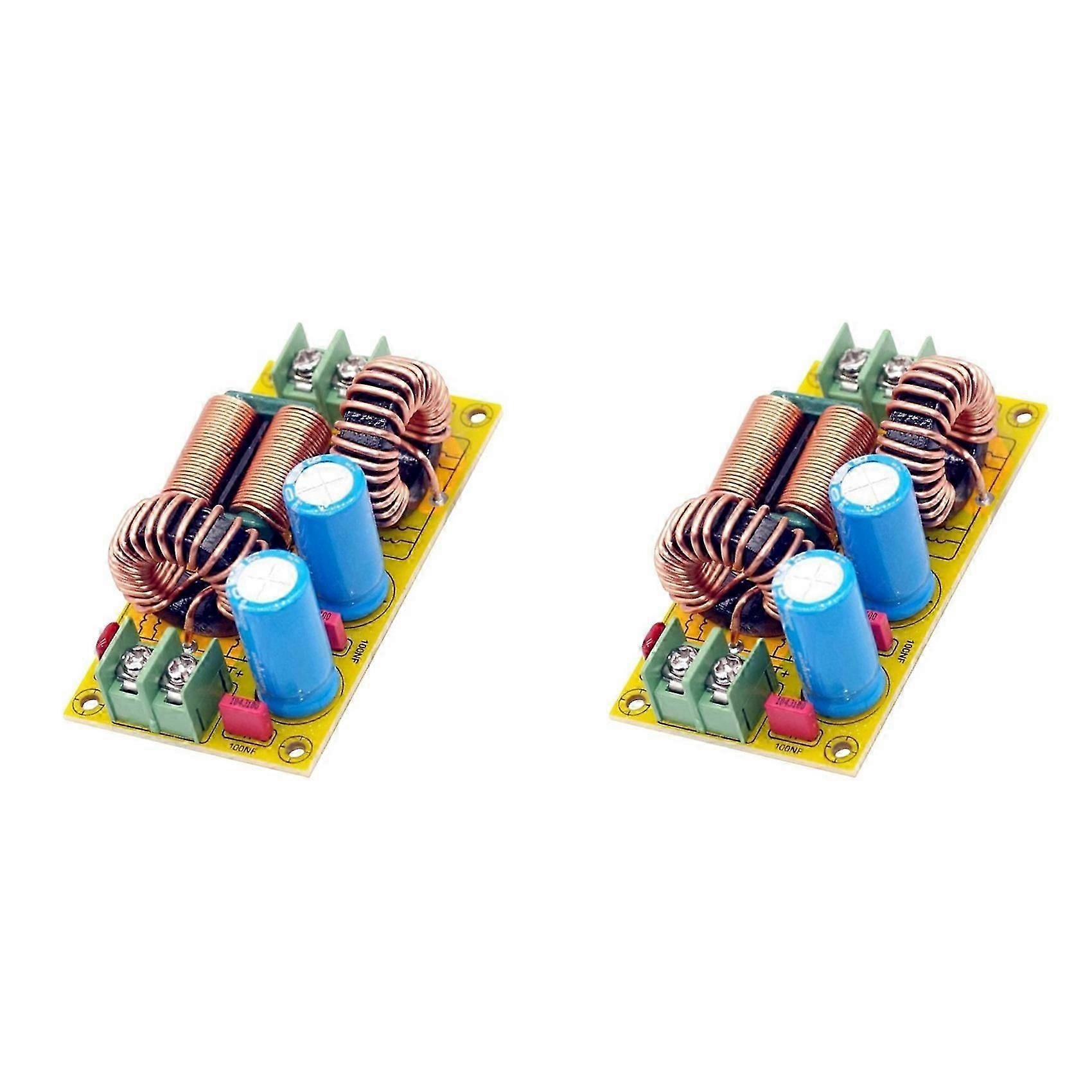 2X 20A DC LC Filter EMI Electromagnetic Interference Filter Emc Fcc High Frequency Power Filtering for 12V 24V 48V Car