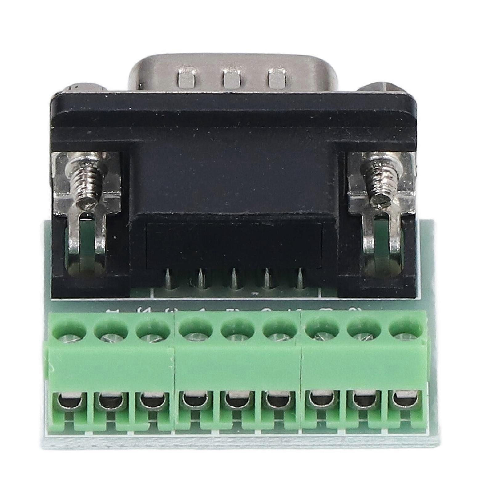 Terminal Block DB9 Male Header to Screw 9 Pin Connector Break Out Board for RS232 RS485