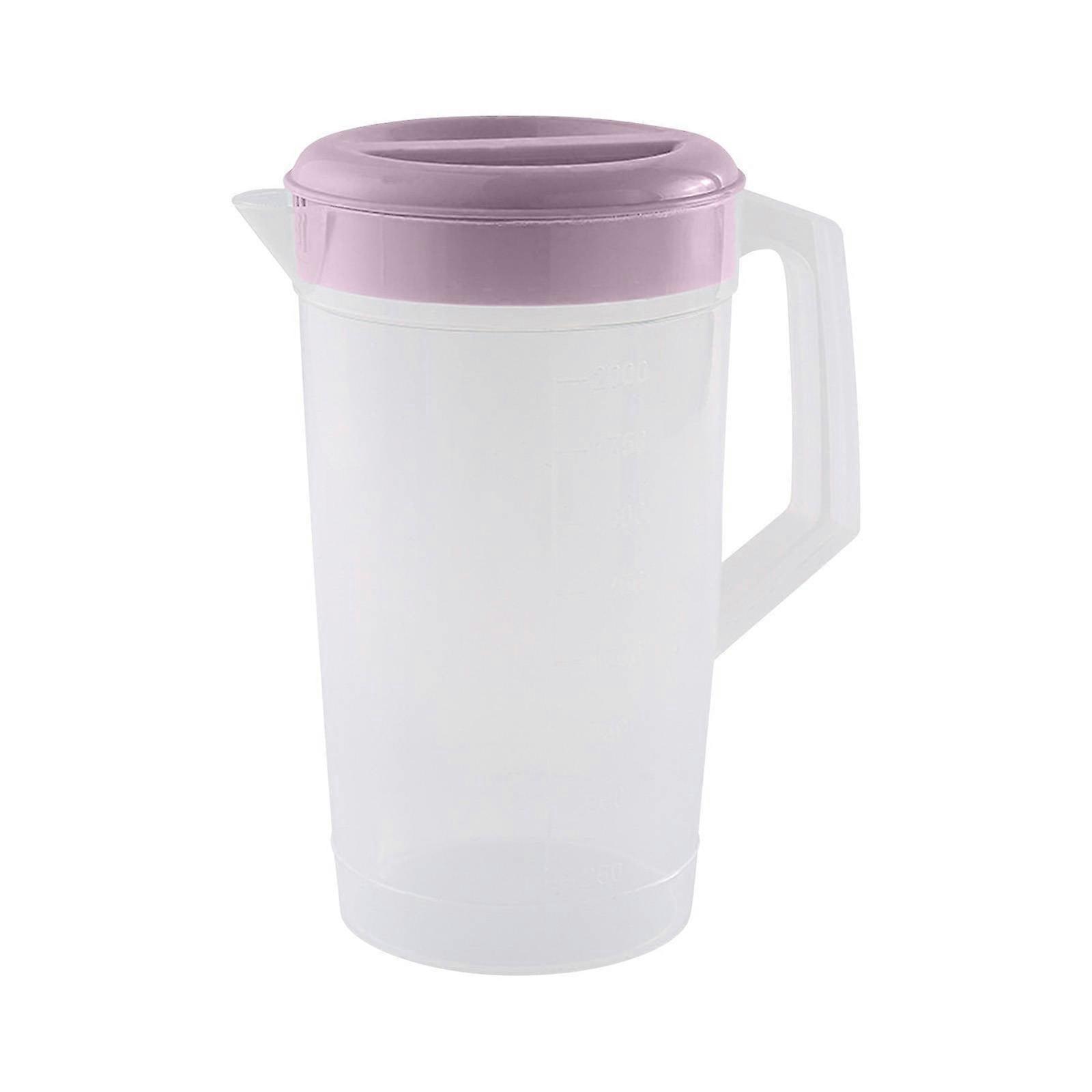 Uclet 0.5 Gallon Plastic Water Pitcher with Lid, Spout & Handle - Compatible with Fridge, Ideal for Juice, Tea, Lemonade, Milk, Cold Drinks at Home