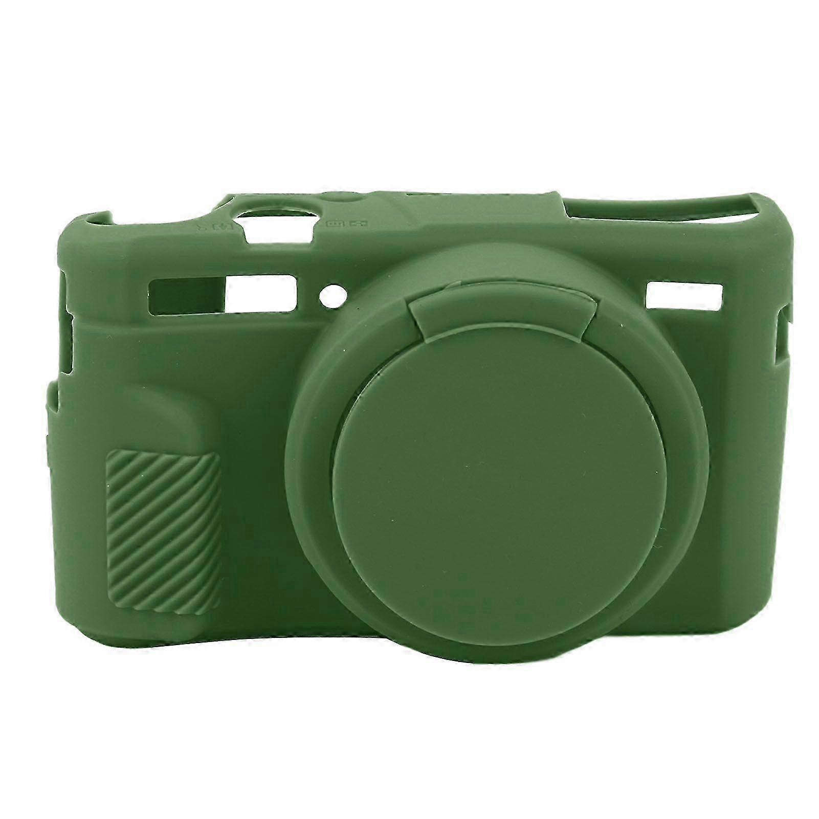 Camera Silicone Case with Removable Lens Cover Precise Cutouts Soft Digital Camera Protective Cover for G7X2 Camera Green