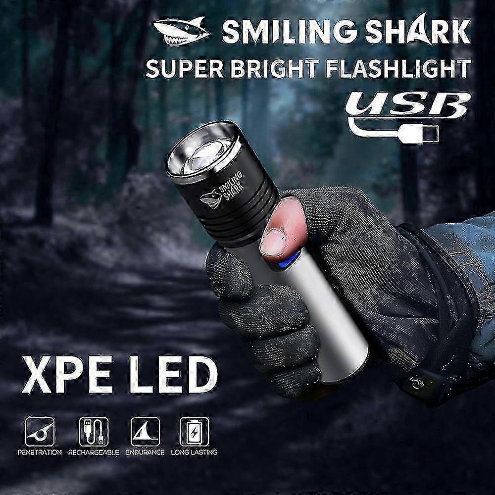 LED Zoomable Flashlight 1600 Lumens Mini Bright Light Rechargeable Torch