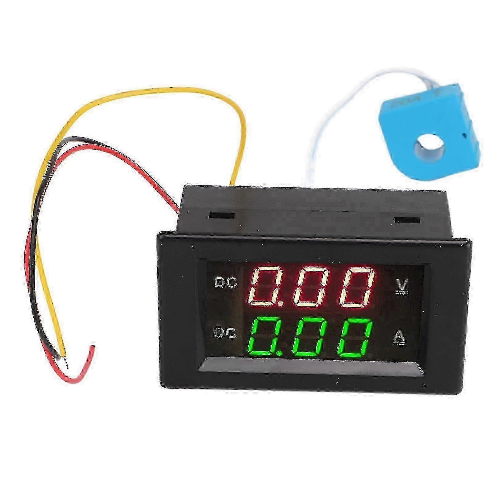 unique 2 in 1 Volt Amp Meter 600V 20A Dual Digital Display LED Ammeter Voltmeter Gauge for Car Motorcycle