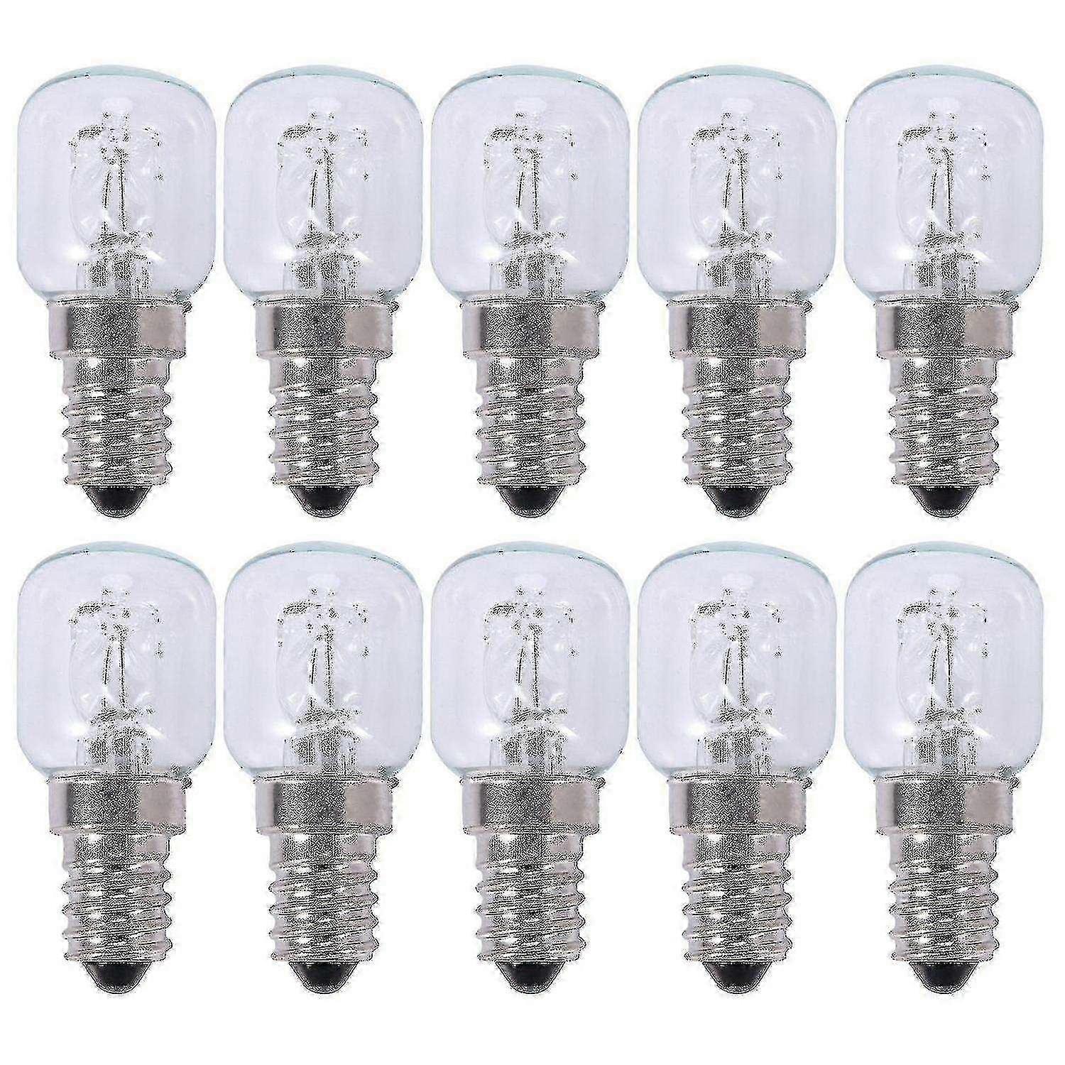 10x E14 High Temperature Bulb 500 Degrees 25w Halogen Bubble Bulb