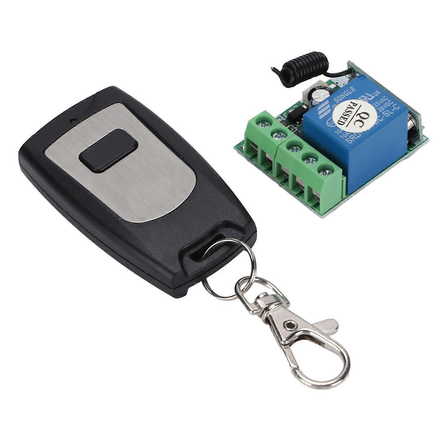 Relay Remote Single Channel Single Button Learning Type Relay Remote Switch with Button Cover DC12V