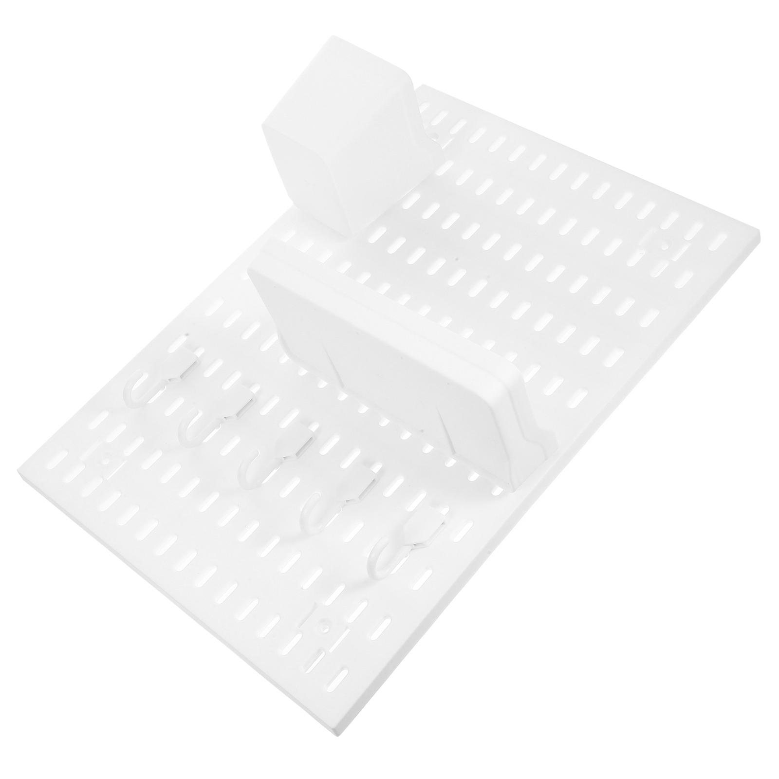 Wall Mount Pegboard Combination Kit for Kitchen Organizer White 1Set