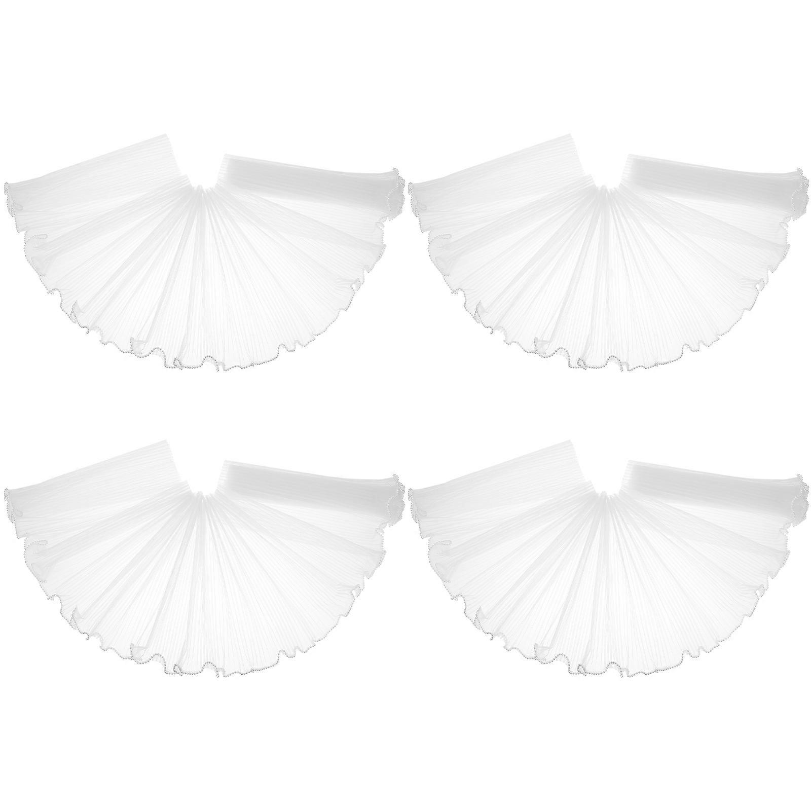 Flower Wrapping Mesh Paper for Wrapping 4Pcs White Bouquet Packaging