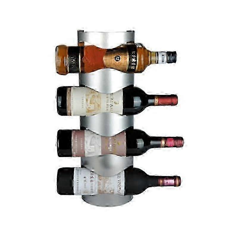 4 Stainless steel wall-mounted bottle racks