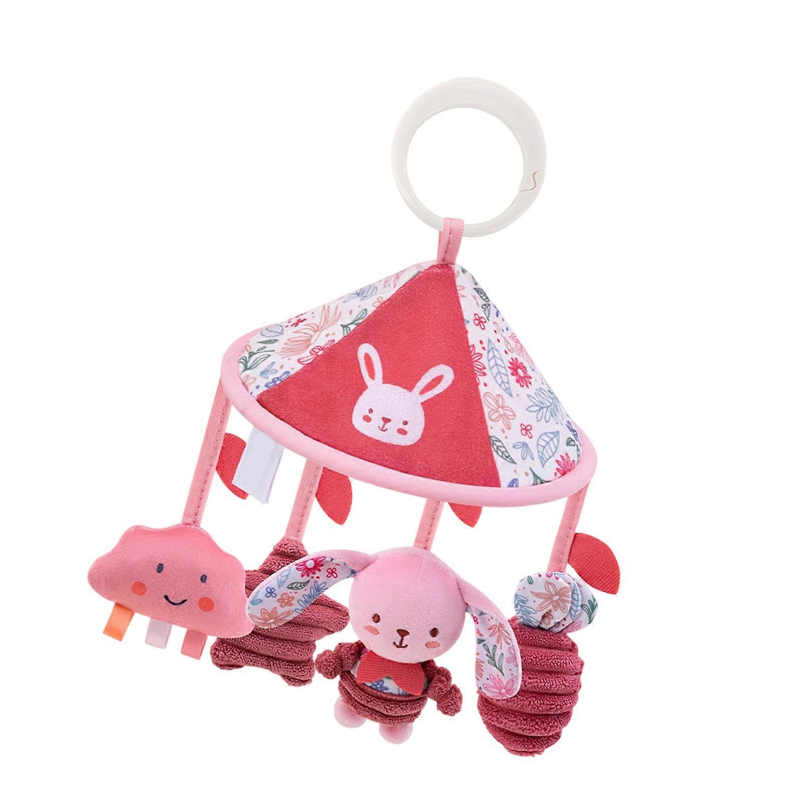 Lovely Plush Animal Rattle Crib Hanging Mobile Toy For Infant Stroller Bedding Safe Soft Accessory Soothing Teether Multicolor