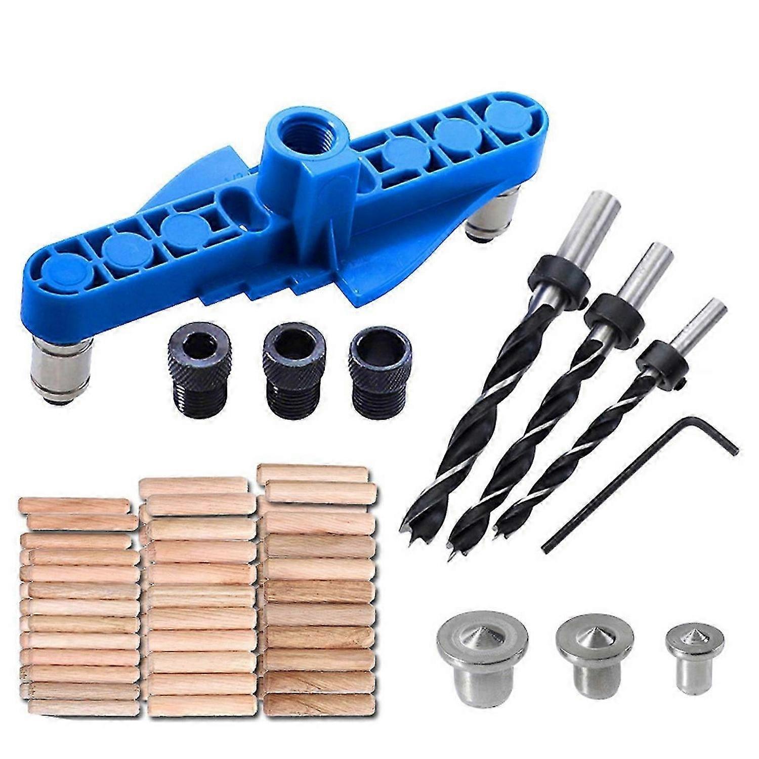 2 in 1 Drilling Jig - Straight Hole Locator - Self Centering Jig Kit for Woodworking and Marking