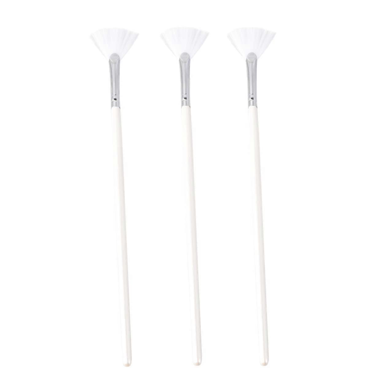 Face Mask Brush Set 3pcs Fan Shape Applicators for Smooth Even Coverage in Skincare Spa