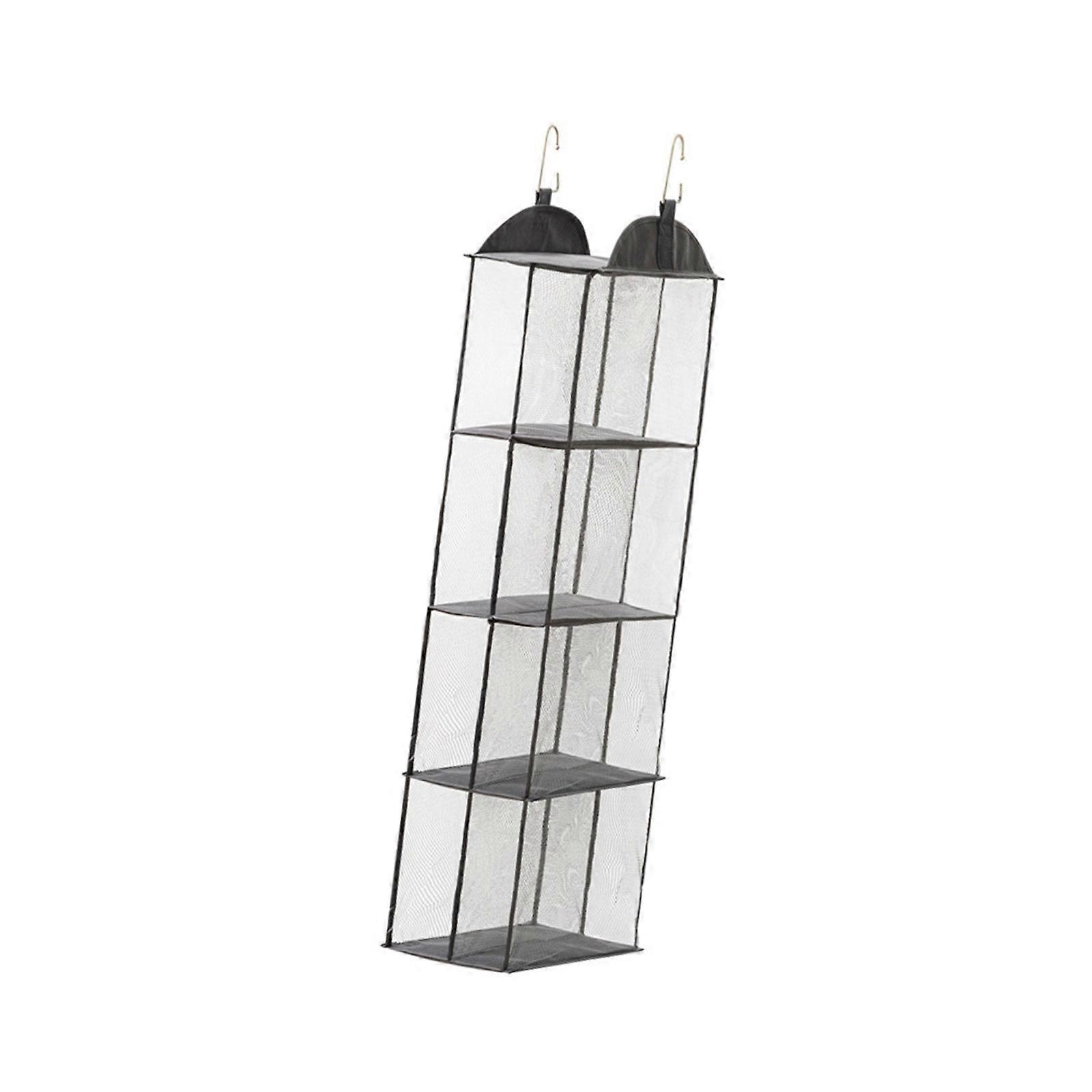 Durable User Friendly Hanging Organizers Convenient Multi Layer Hanging Storage Pouches For Efficient Space Utilization  Gray