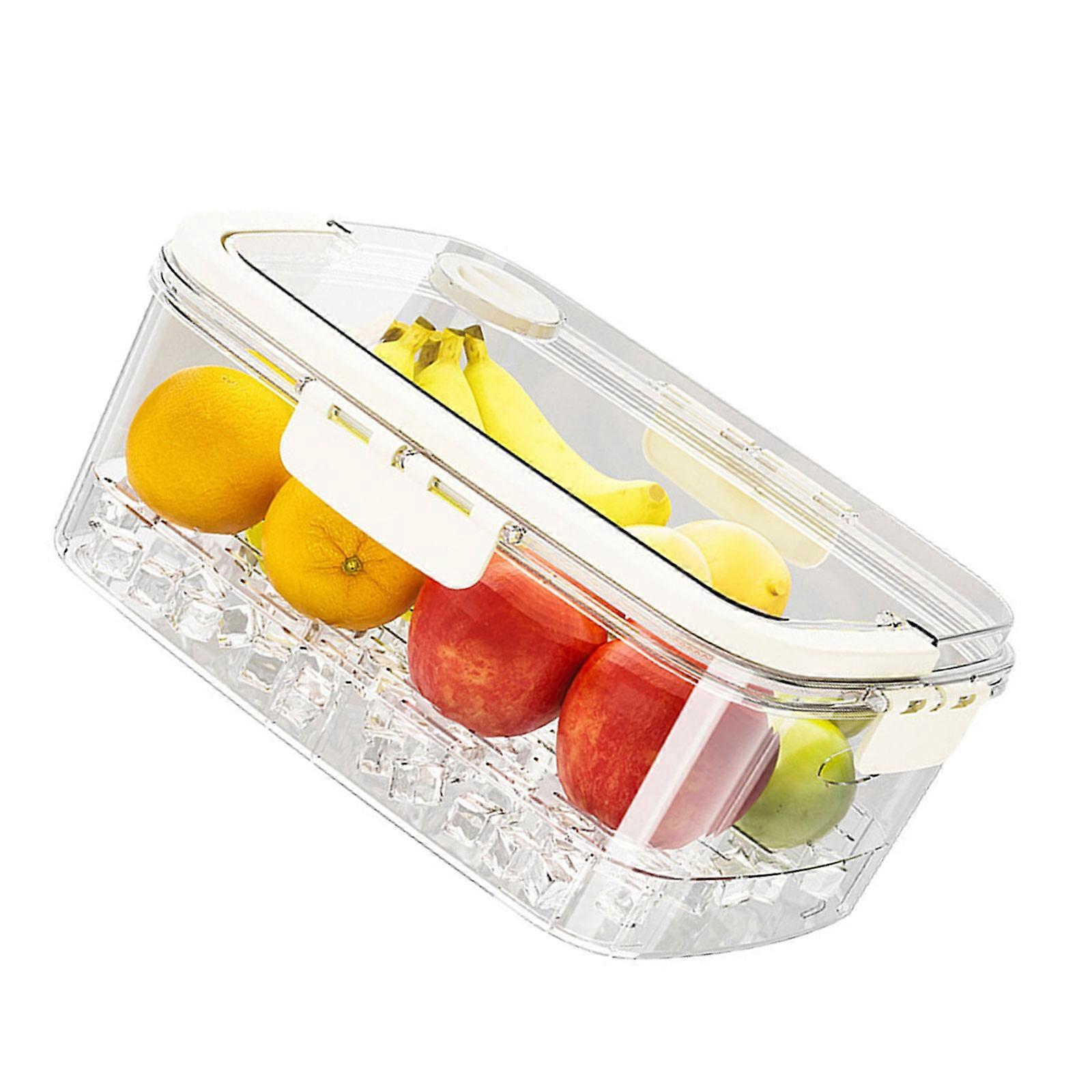 Multipurpose Stackable Fridge Storage Boxes Kitchen Cabinet Organizers with Lids Stackable Refrigerator Bins Lunch Box Multicolor