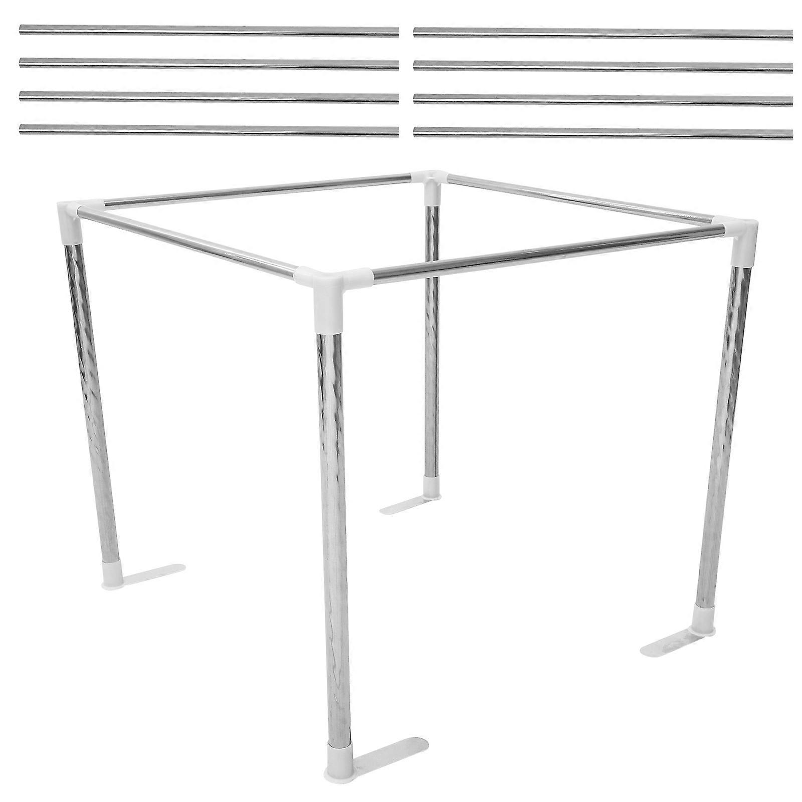 1 Set Canopy Net Frame Stainless Steel Bedding Frame Bed Canopy Frame Bracket for 2m Bed