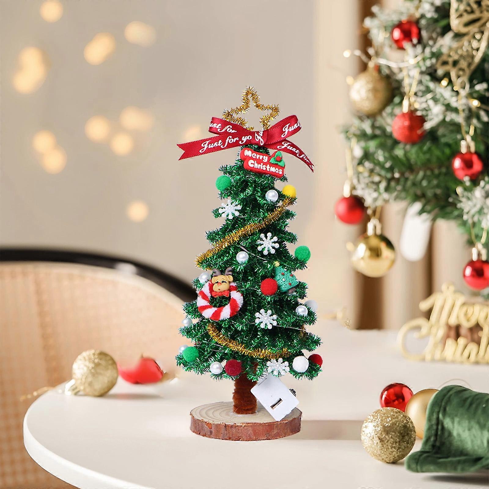 FloHua Christmas Decorations Clearance, Decompression Twists Stick DIY Kit, Gift Box, Tree Assembly Toy, Luminous Ornaments with Light Line