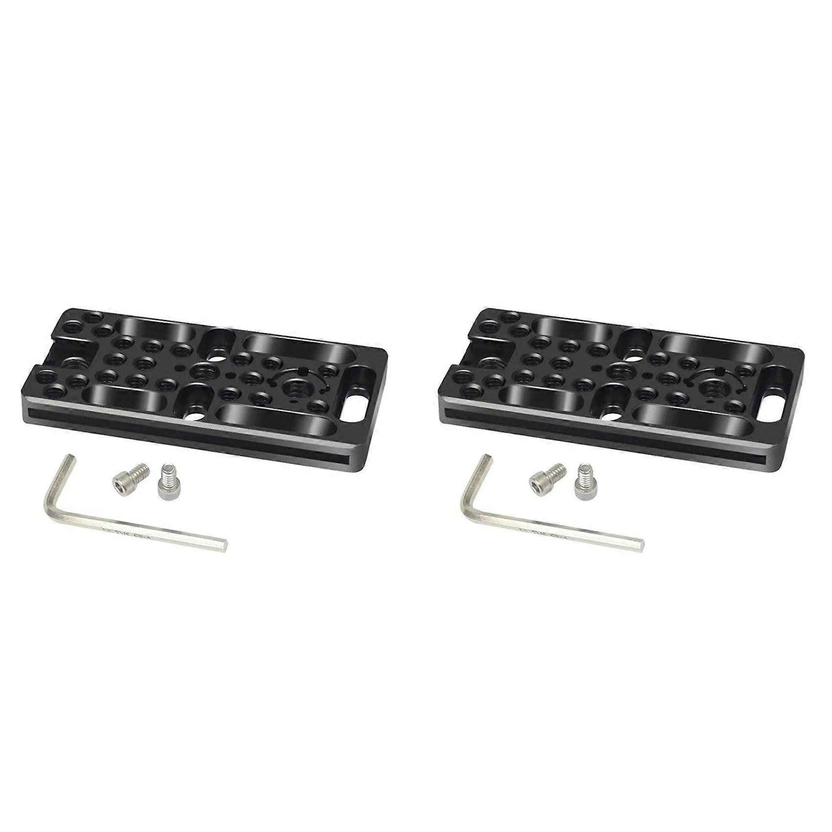 2X Switching Plate Camera Cheese Easy Plate for DSLR Camera Cage Rig Expansion Mounting with Screws Spanner