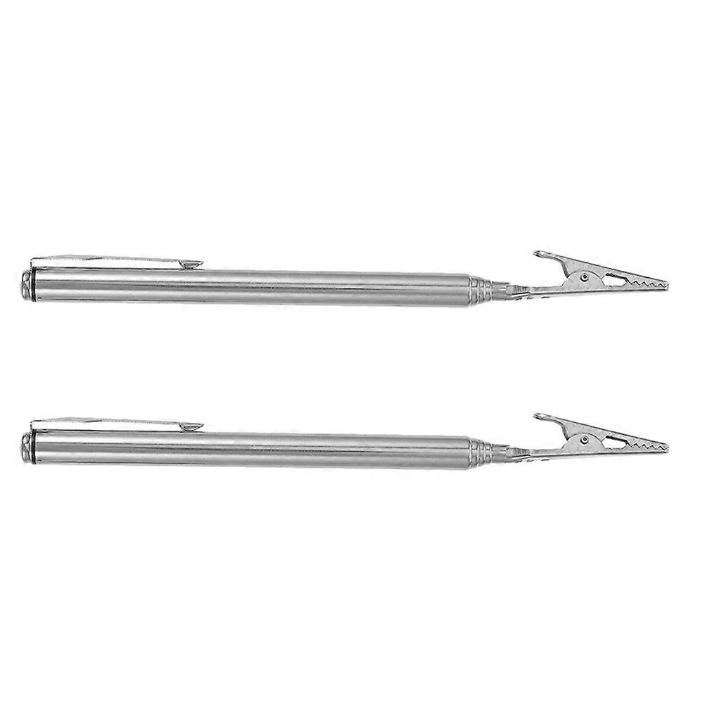 Adjustable Telescoping Clip Stainless Steel Sign Holder 2Pcs