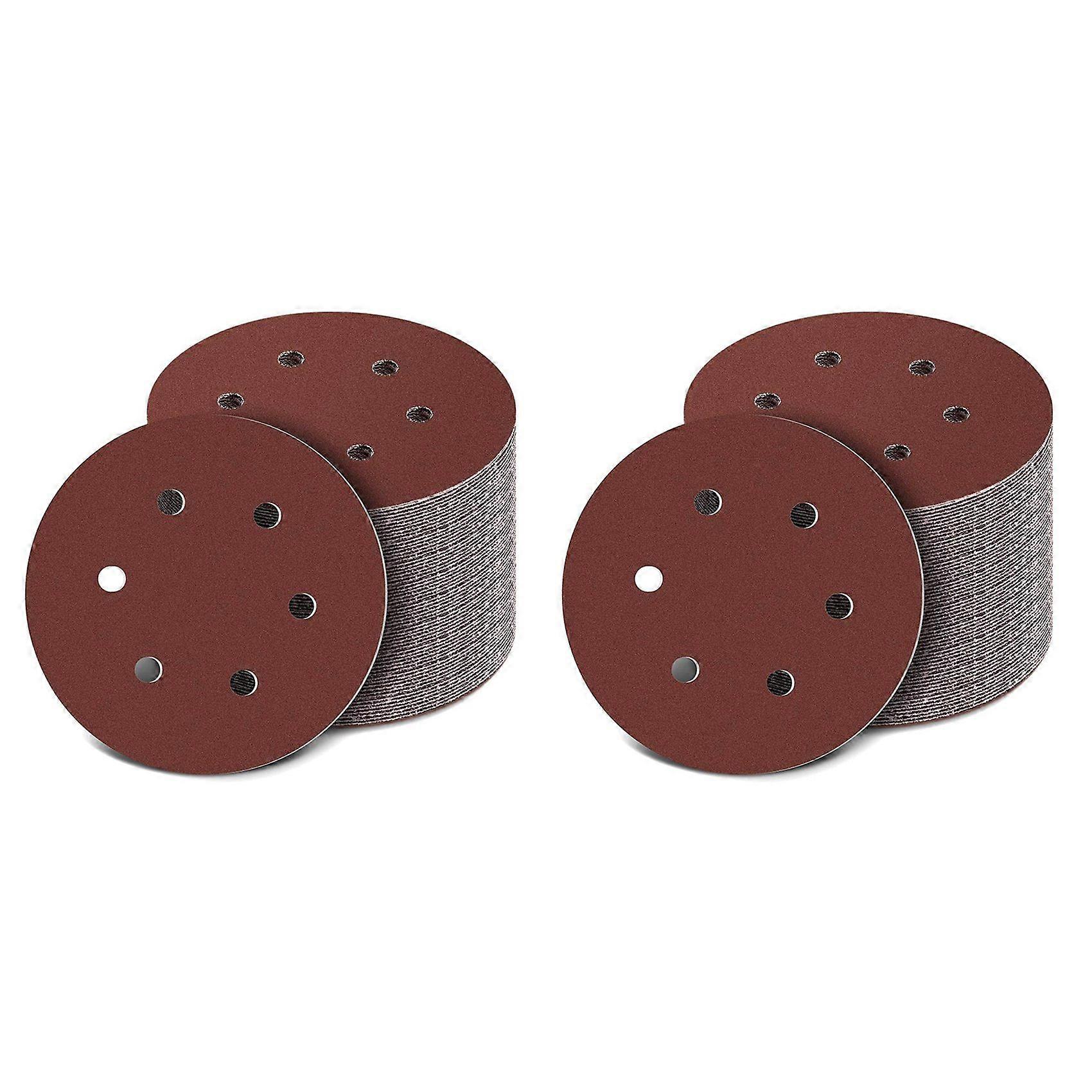 150mm Sanding Disc, 6 Inch Hook and Loop Sanding Pads, 200 Pcs Sandpaper Set Assorted Grits for Random Orbital Sander