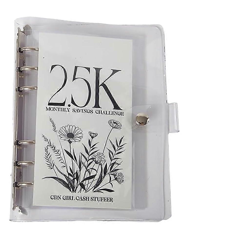 HKUKY 12-Month Money Saving Challenge Binder with Envelopes, Reusable Savings Challenge Book for Budgeting