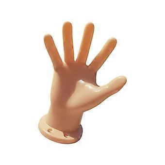 Dekorativer Basketball- und Fußballständer in Handform, hochwertige PVC-Konstruktion, weiß