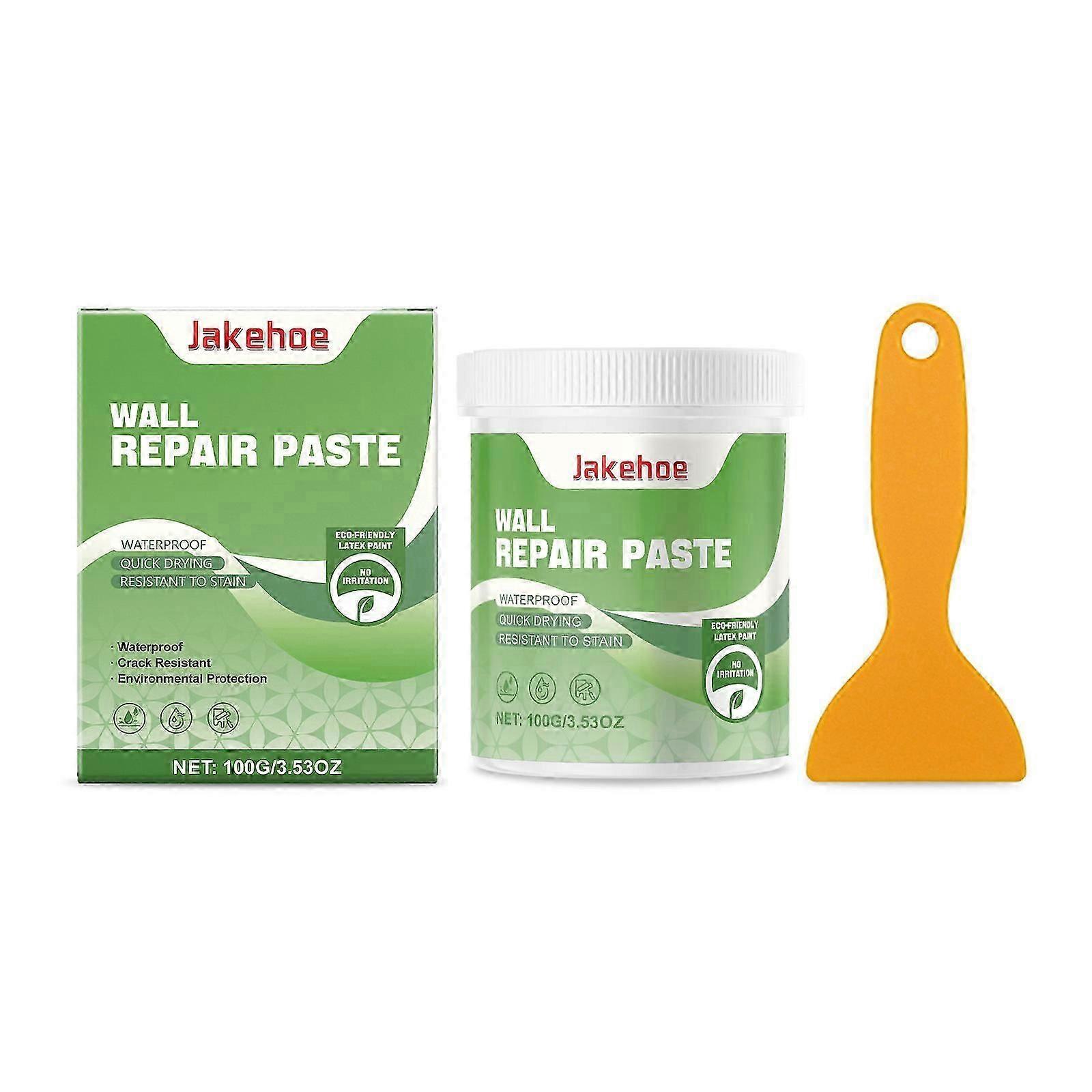 wall repair paste contains epoxy resin, hydroxyethyl cellulose, calcium carbonate