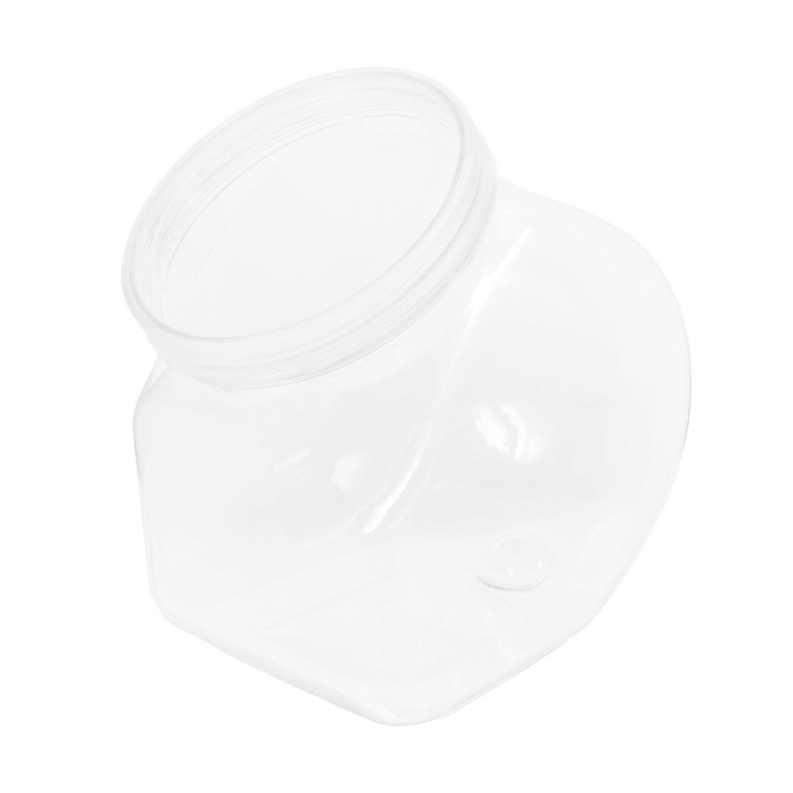 Transparent Plastic Candy Jar with Lid for Food Storage 2000Ml