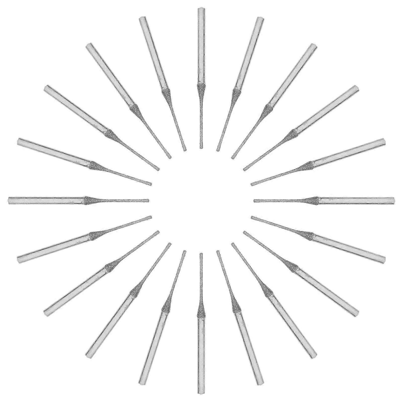 DiamondCoated Drill Bits for Crafts with Corundum Material Silver Color 30pcs Set