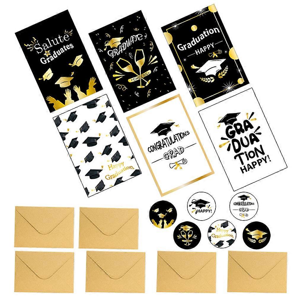 1 Set Delicate Graduation Cards Multi Paper for Decoration 5"x7"