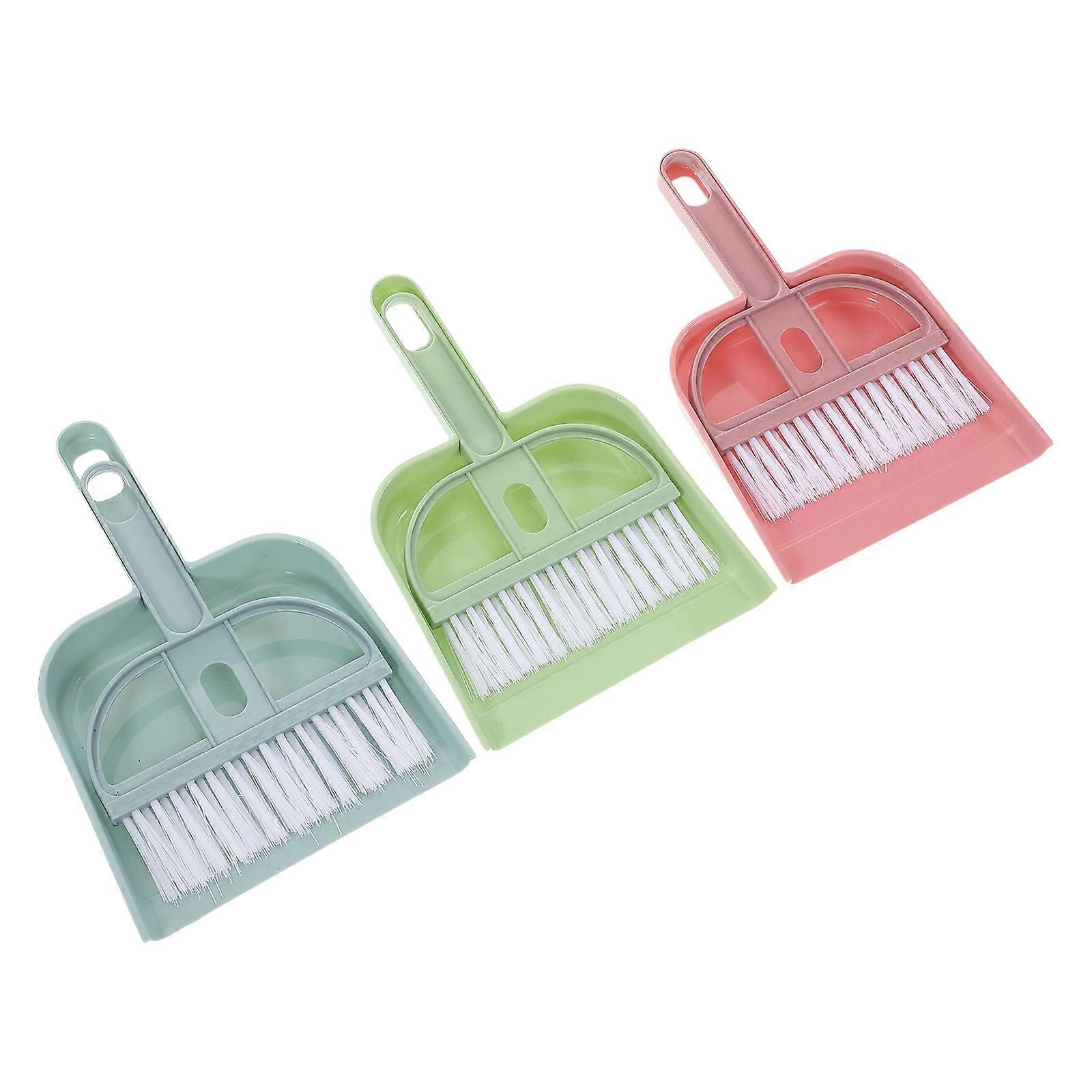 Cleaning Tools Mini Broom and Dustpan Set for Home Use 3Sets with Mesh Design