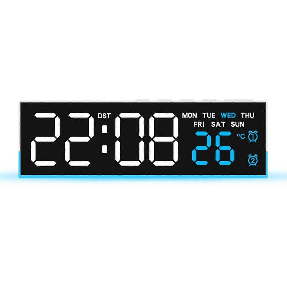 LED Digital Alarm Clock with Temperature Display and Adjustable Brightness for Bedroom