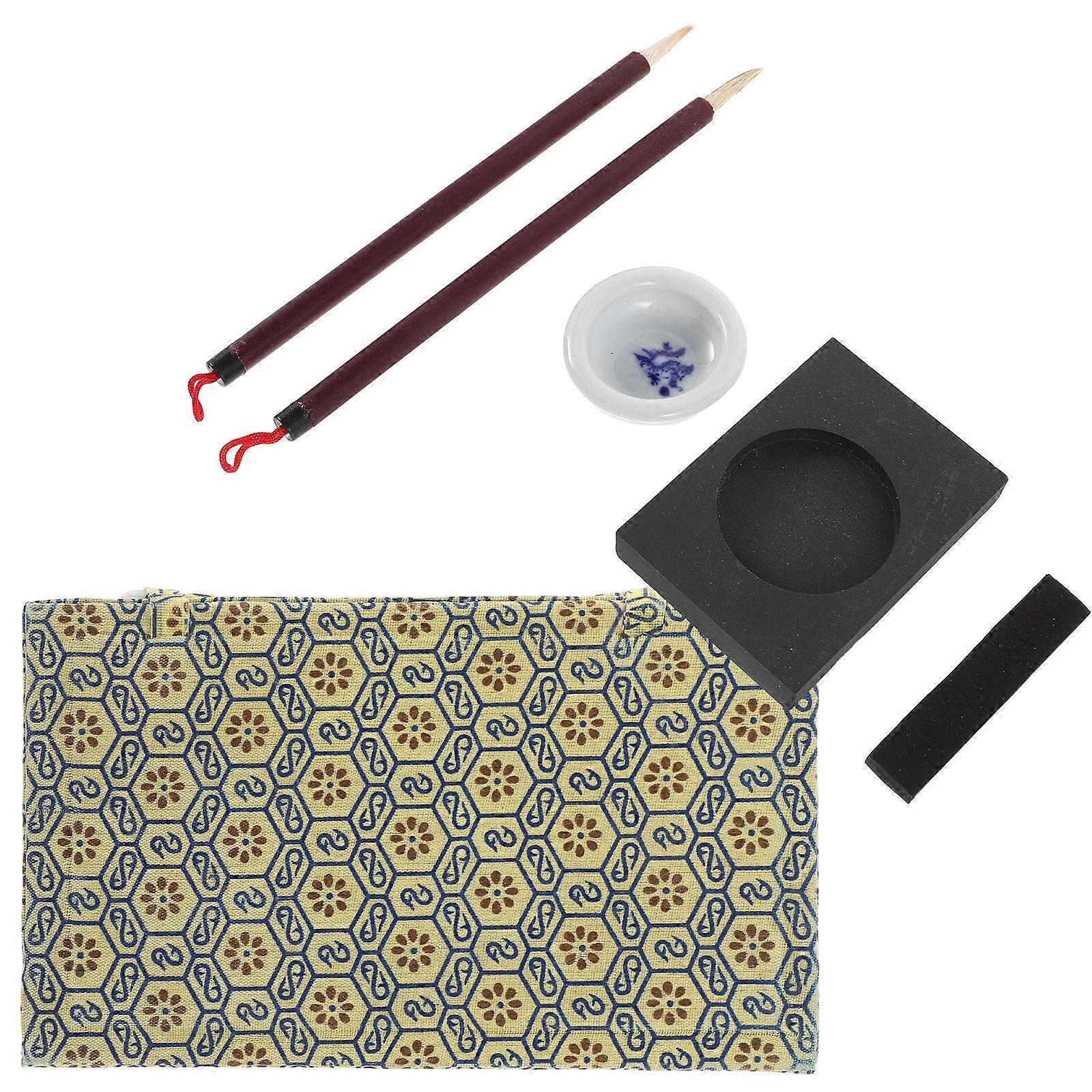 Chinese Calligraphy Set for Beginners 1Set with Brush Ink