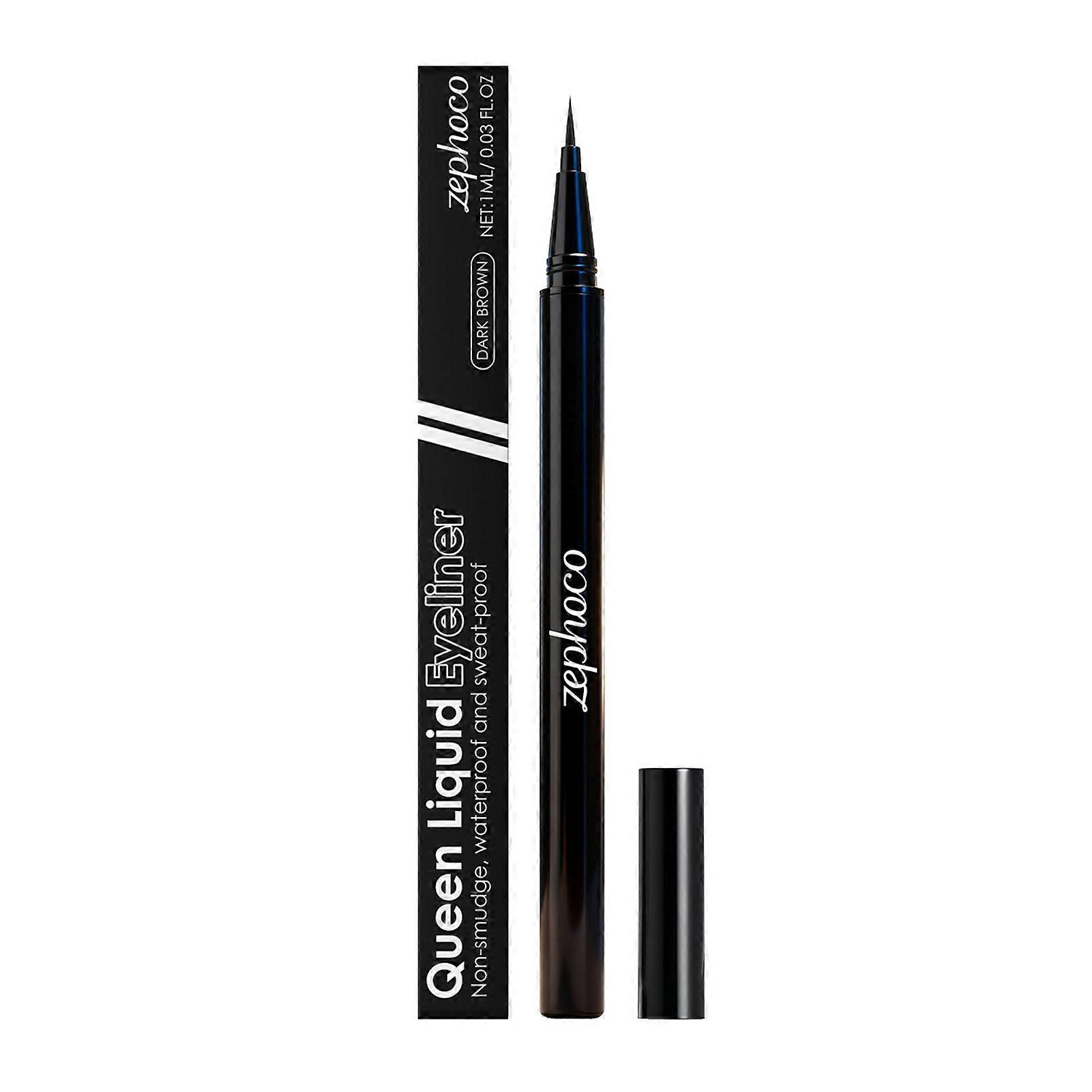 Deep Brown Liquid Eyeliner Pen Waterproof, Smudge-Proof Long-Lasting Precision-Eye Makeup